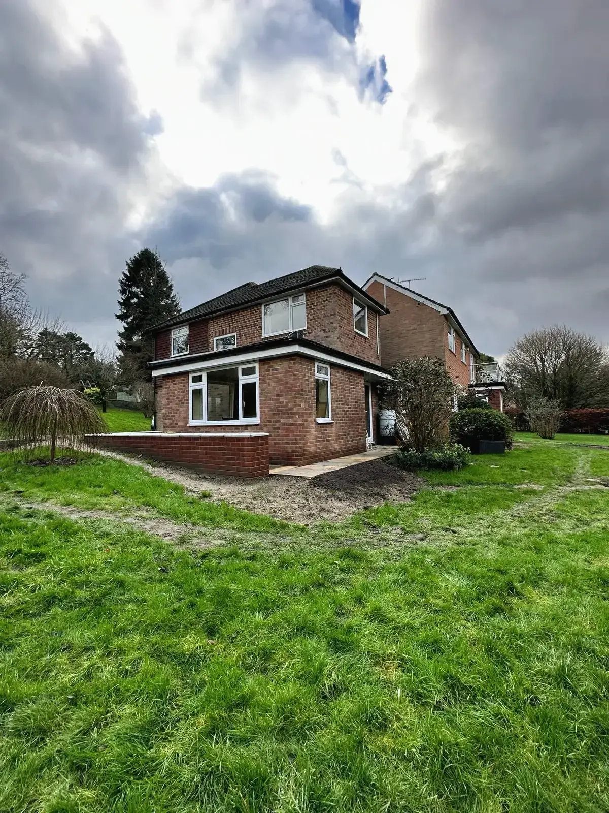 Completed home extension project with external landscaping