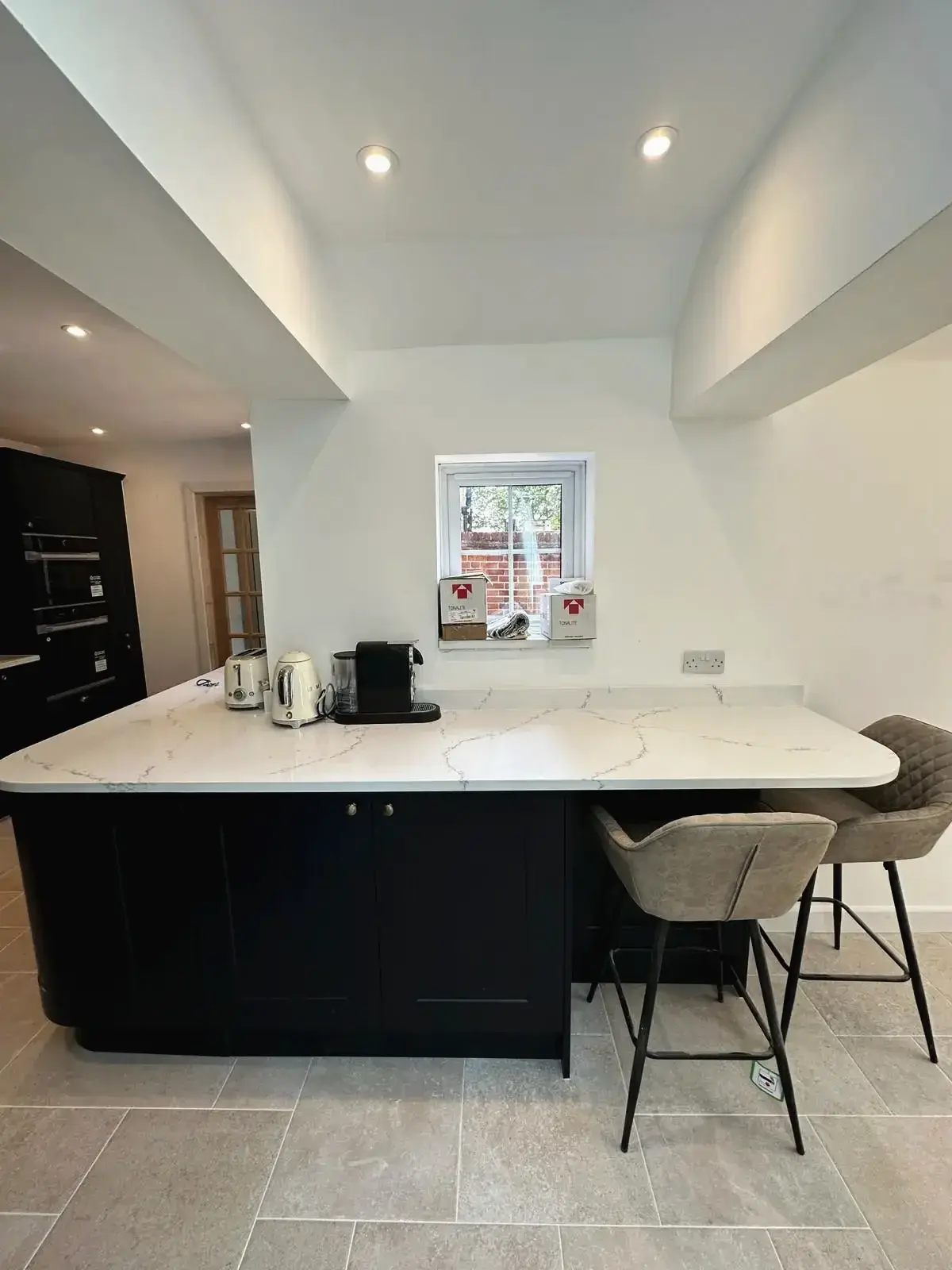 Kitchen upgrade with island and modern appliances